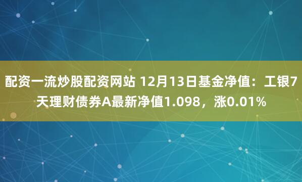 配资一流炒股配资网站 12月13日基金净值：工银7天理财债券A最新净值1.098，涨0.01%