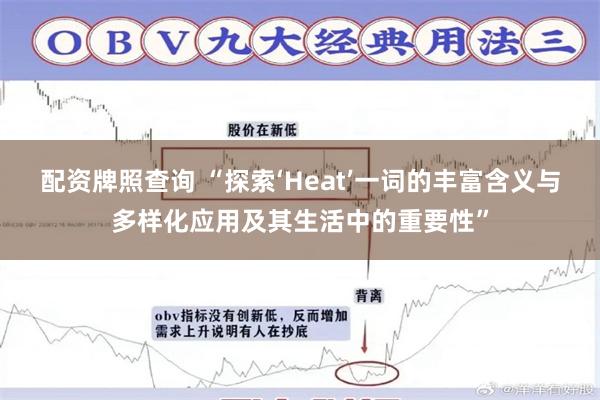 配资牌照查询 “探索‘Heat’一词的丰富含义与多样化应用及其生活中的重要性”