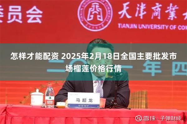 怎样才能配资 2025年2月18日全国主要批发市场榴莲价格行情