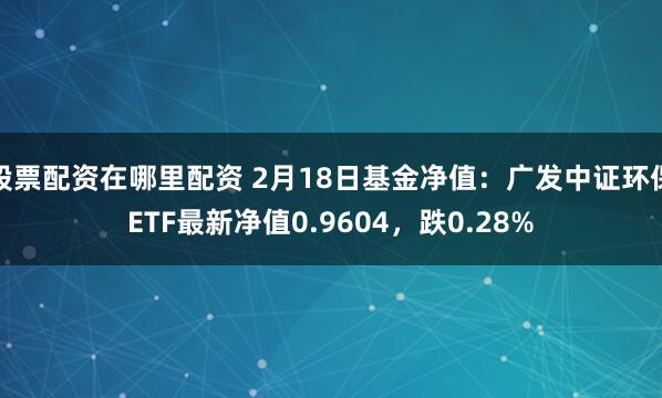 股票配资在哪里配资 2月18日基金净值：广发中证环保ETF最新净值0.9604，跌0.28%