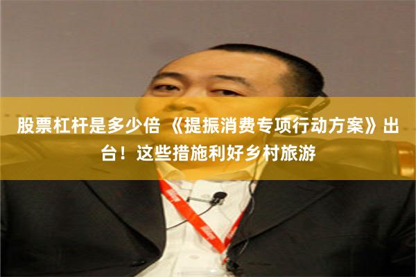 股票杠杆是多少倍 《提振消费专项行动方案》出台！这些措施利好乡村旅游